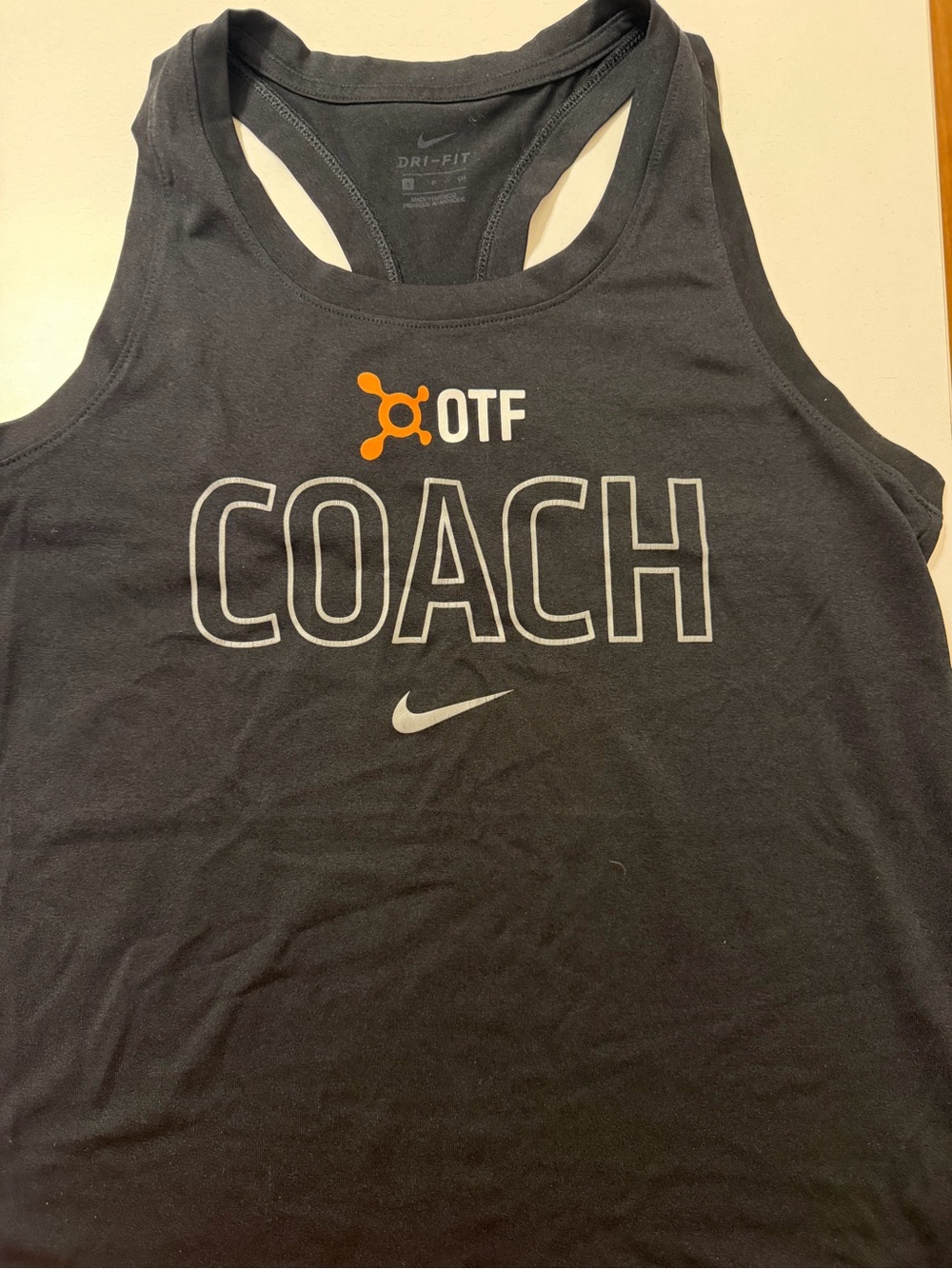 Nike Black Dri-FIT Tank Top with Printed Logo